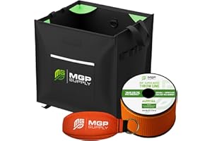 MGP SUPPLY Arborist Throw Line Cube Bag | Durable & Collapsible Storage Cube for Organizing Arborist Throw Line, Ropes & Gear (Cube w/ 11oz Kit)