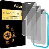 Ailun 3 Pack Privacy Screen Protector for iPhone 18 Pro[6.3 inch] | Tempered Glass, Installation Frame, Anti Spy Private, Anti-Scratch, Case Friendly
