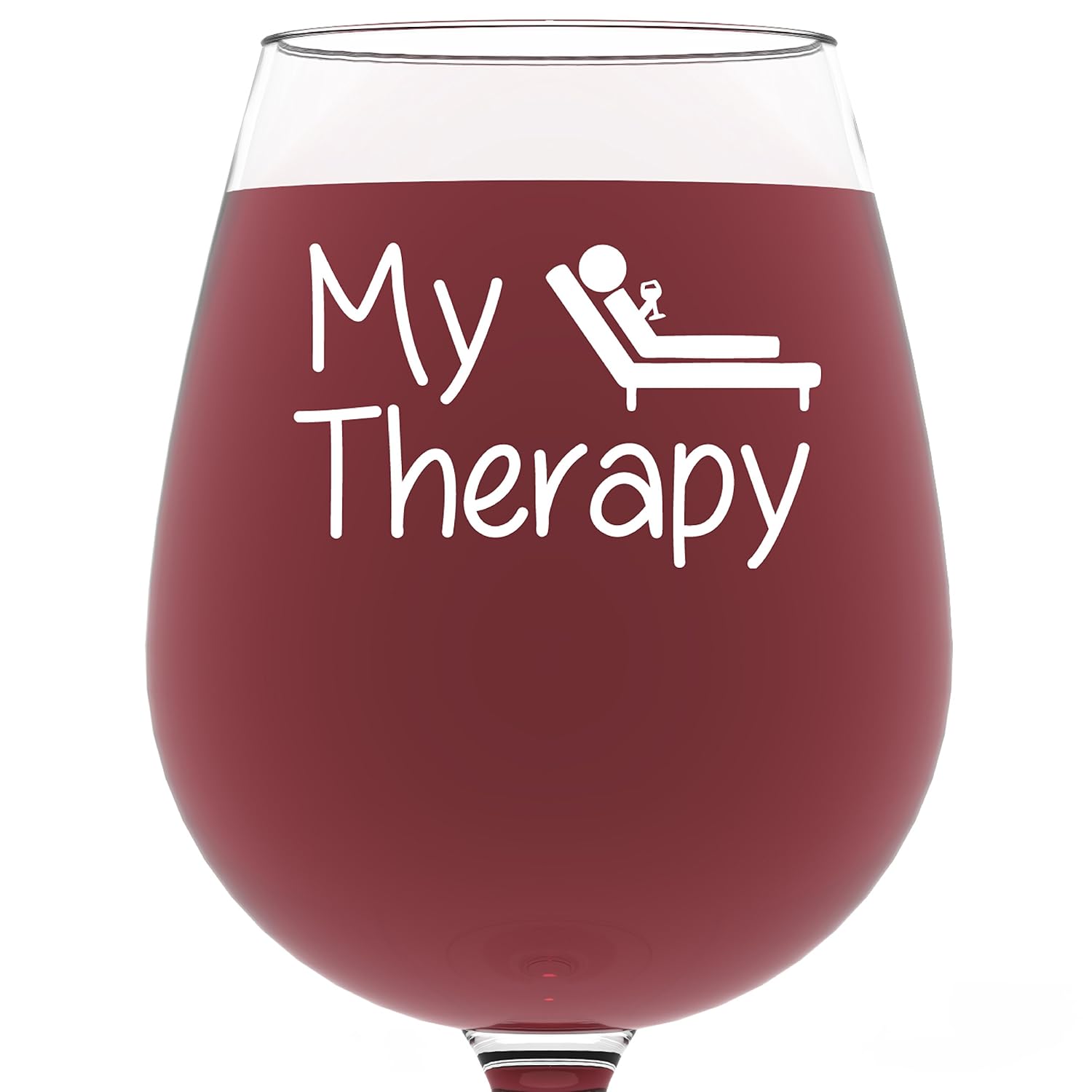 My Therapy Funny Wine Glass 13 oz