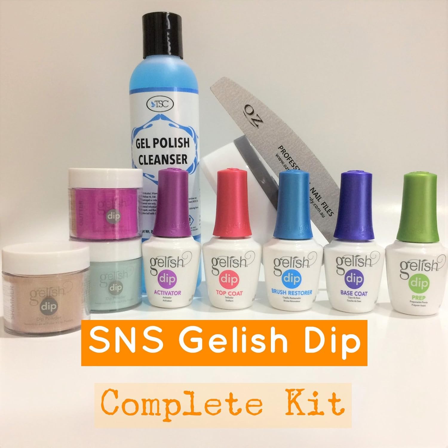 Gelish Dip SNS 3 Dipping Powders/Choice of Colors & Liquids Nail Complete Kit Beauty