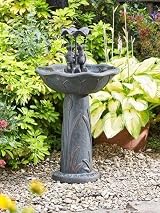 Smart Garden Frog Umbrella Solar Water Feature Fountain Bird Bath