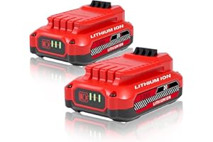 Ultraxxis Upgrade 2-Pack 3.0Ah Batteries Replacement for Craftsman 20V Battery Compatible with Craftsman CMCB205 CMCB204 CMCB206 CMCB202 CMCB201 20V Cordless Power Tools﻿