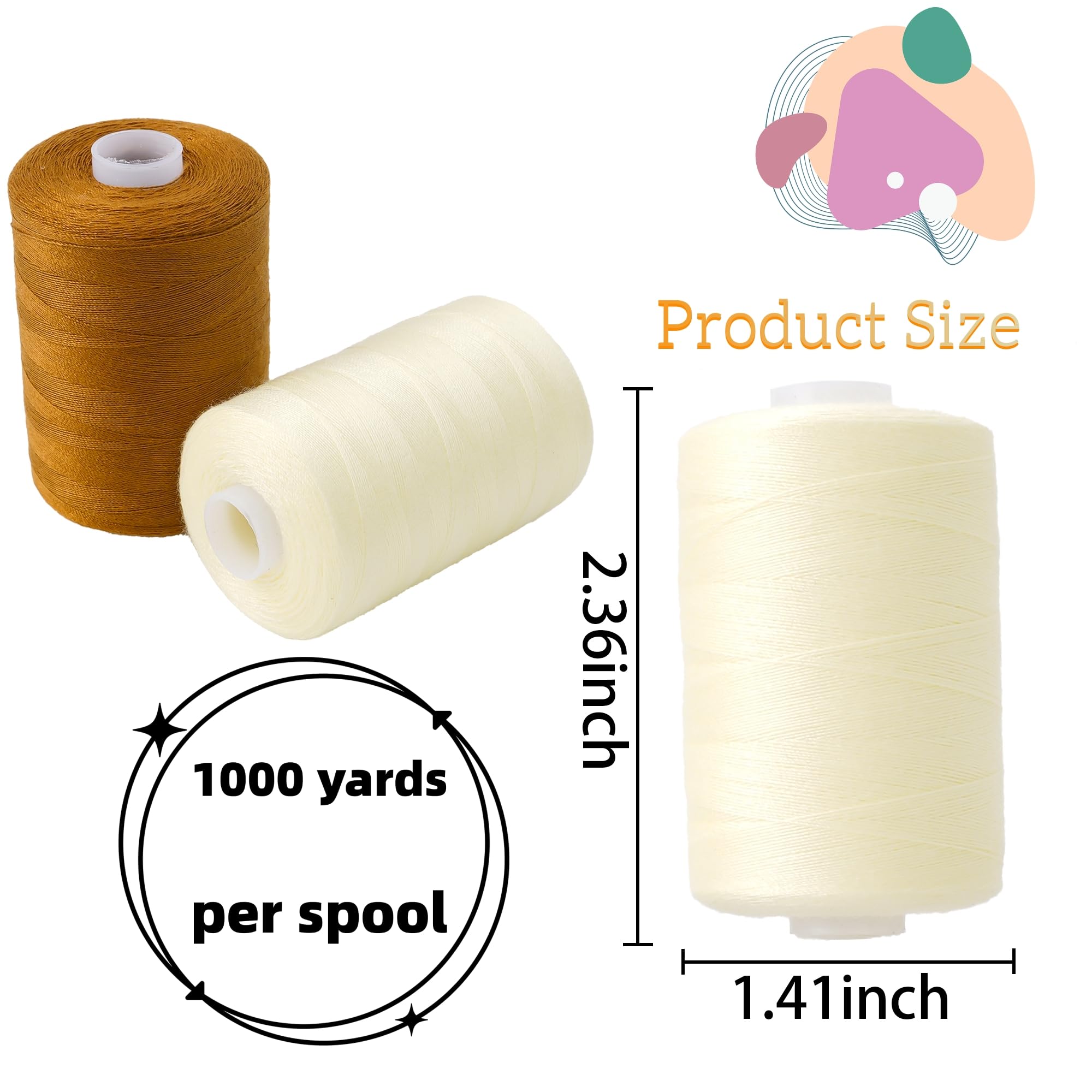 LRDCREEE All Purpose Sewing Thread Kit 42 Colors Polyester Sewing Machine Thread Assortment 1000 Yards Each Spool for Hand Stitching, Quilting and DIY Use