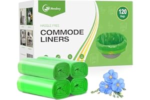 MOODOOY Commode liners, Bedside toilet plastic liners, Portable toilet liners, Travel toilet liners, Camping toilet liners, Toilet seat riser liners,Commode bags, Bedside plastic toilet bags