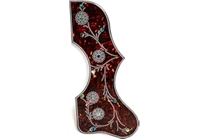 ALLJITA Acoustic Guitar Pickguard, Thickened 2mm Self-Adhesive Pick Guard Scratch Plate, for Gibson J-200 SJ-200 Acoustic Folk Guitar Parts (B)