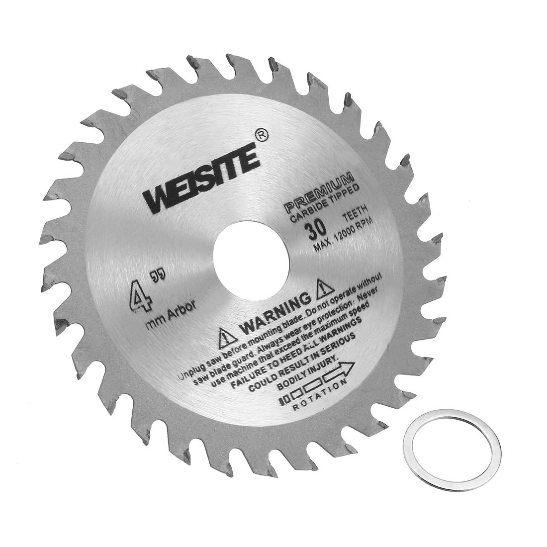 Sourcingmap 4-Inch 30 Teeth 12000RPM Premium Tungsten Carbide Tipped (TCT) Circular Saw Blade w 5/8-inch Arbor