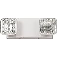 TANLUX LED Emergency Lights with Battery Backup, Two Head Adjustable Commercial Emergency Lights, UL Listed, AC 120/277V, Hardwired Emergency Exit Light Fixtures for Business - 1 Pack(White)