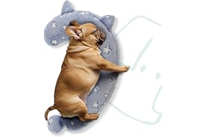 POMESEA Dog Calming Pillow, Glow in The Dark Dog Put Head on, Soft Question Mark Pillows for Dogs, Kids, Adults, Washable Dog Bed Pillow, Cozy Dog Body Pillow Gifts (M Glow Blue)