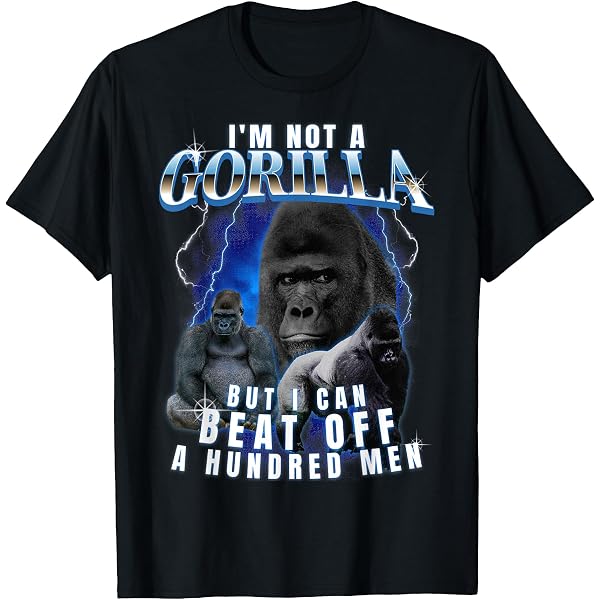 Amazon.com: 100 Men vs 1 Gorilla Funny Gorilla Is Greater Than 100
