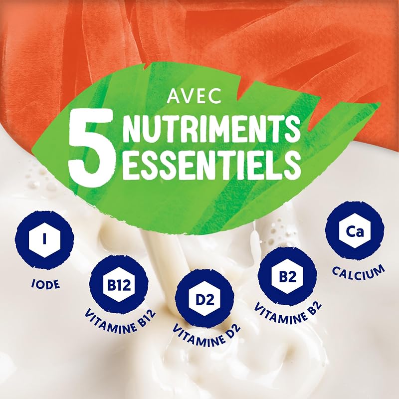 - Boisson végétale - Soja sans sucres - 1L - Lot de 8x1L