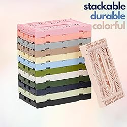 Collapsible Storage Box, Foldable Crate Organizer