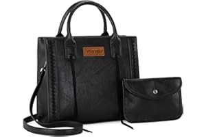 MONTANA WEST Wrangler Tote Bag for Women Western Cowhide Purse and Wallet Set