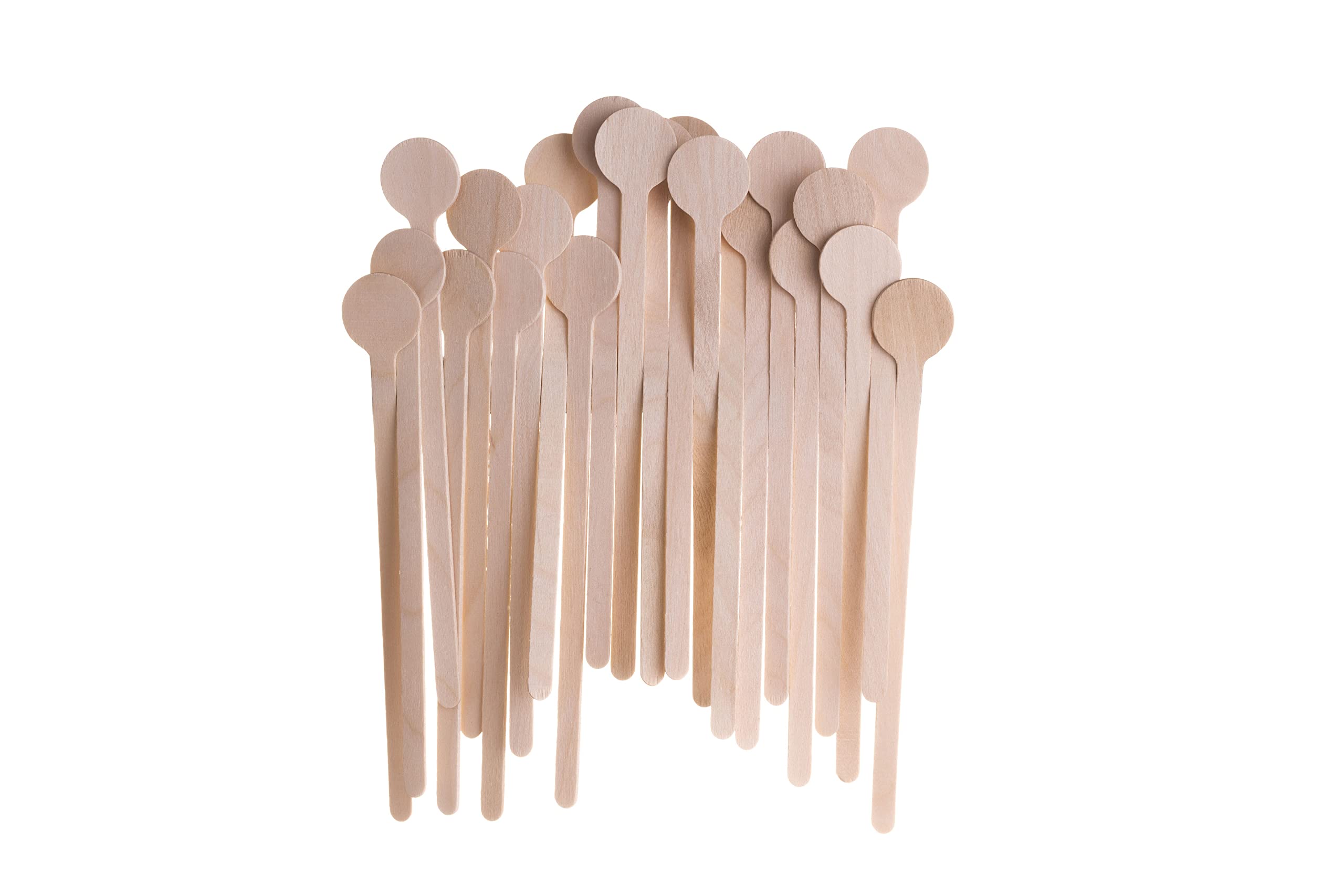 Wooden Disc Stirrers: Pack of 100 6"-150mm Eco Friendly Wooden Cocktail Disc Stirrers