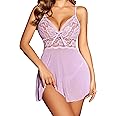 Avidlove Women Lingerie Lace Babydoll Strap Chemise Halter Teddy V Neck Sleepwear
