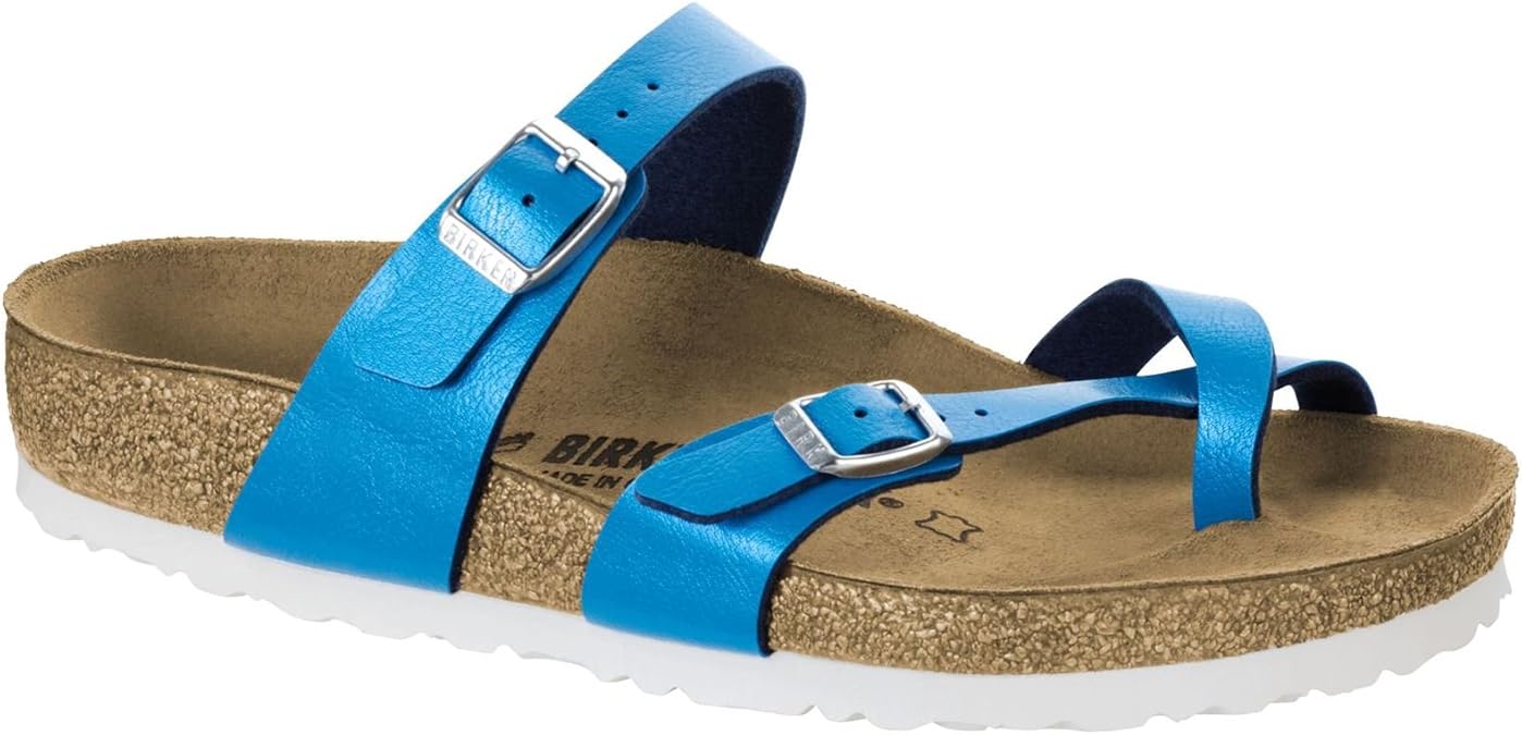 Amazon.com | Birkenstock Womens Mayari Graceful Ocean Regular Fit Sandals Size 7.5 | Slides