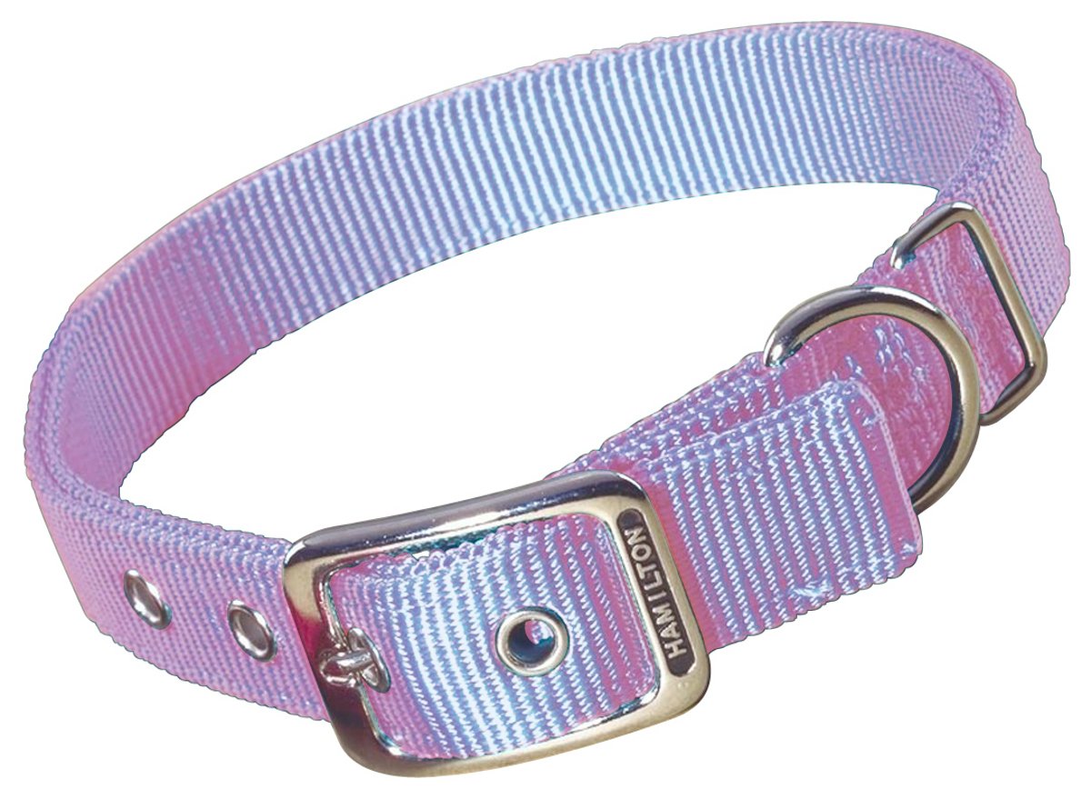 Hamilton Double Thick Nylon Deluxe Dog Collar, 1Inch by 18Inch, Lavender eBay