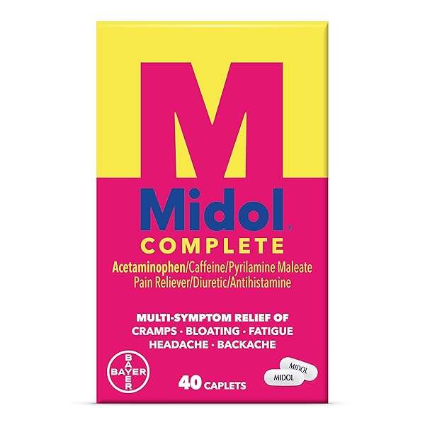 MIDOL COMPLETE MENSTRUAL PAIN RELIEF CAPLETS, 40 COUNT...