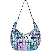 DOYOGI Quilted Hobo Bags for Women,Small Shoulder Purse,Soft Fluffy Handbag,Puffy Crossbody Bags for Women