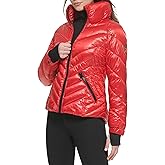 GUESS womens Puffer Jacket With Storm Cuffs– Quilted, Transitional Jacket