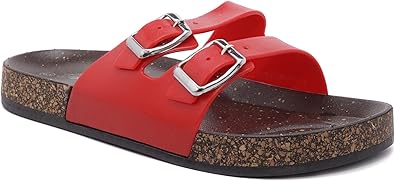 rubber double buckle sandals
