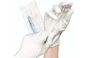 6 Pairs - Small - Gloves Legend Cotton Moisturizing Gloves for Dry Hands - White Sleeping Gloves for Nighttime Care, Women's Size - 100% Cotton