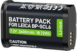 METACUCU Rechargeable Li-ion Battery Replacement for Leica BP-SCL6 Q3,Q2, SL2, SL2-S Camera Compatible Q3,Q2, SL2,SL2-S Camer
