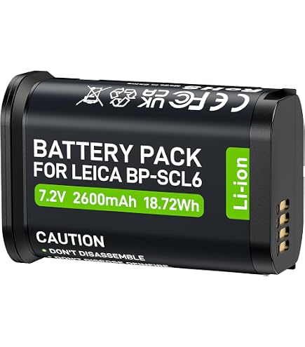 Amazon.com : Eeyrnduy BP-SCL6 Battery for Leica Q2, Q3, SL2, SL2S