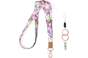 Rimilak Neck Lanyard Key Chain, Long Lanyard Strap Keychain Holder for Women Men Car Keys ID Badges Card Wallet Phone Camera