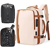 Fanwoli Vacuum Travel Backpack, Carry On Luggage with TSA Lock & Anti Theft Zipper, Expandable Airback with Compression Pump, Waterproof Laptop Bag Ideal for Flight & Business