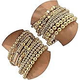CHICUTIE 16PCS Gold Bracelets for Women, Elegant14K Gold Plated Dainty Bracelet set Trendy Link Chain Stackable Bracelets Pack Jewelry Gifts for Women