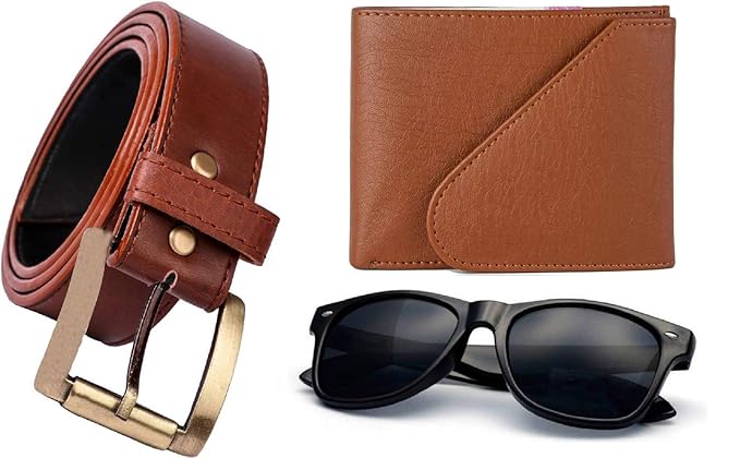 Buy Ferret Men S Accessory Wallet Belt And Sunglasses Mme C499 P2 02 Tan 36 At Amazon In