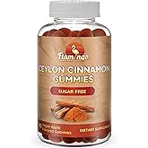 Sugar Free Ceylon Cinnamon Gummies Sugar Regulation, Neuroprotective- Supplement with Chromium and Cinnamon Bark- Alternative to Cinnamon Capsules - 90 Chews