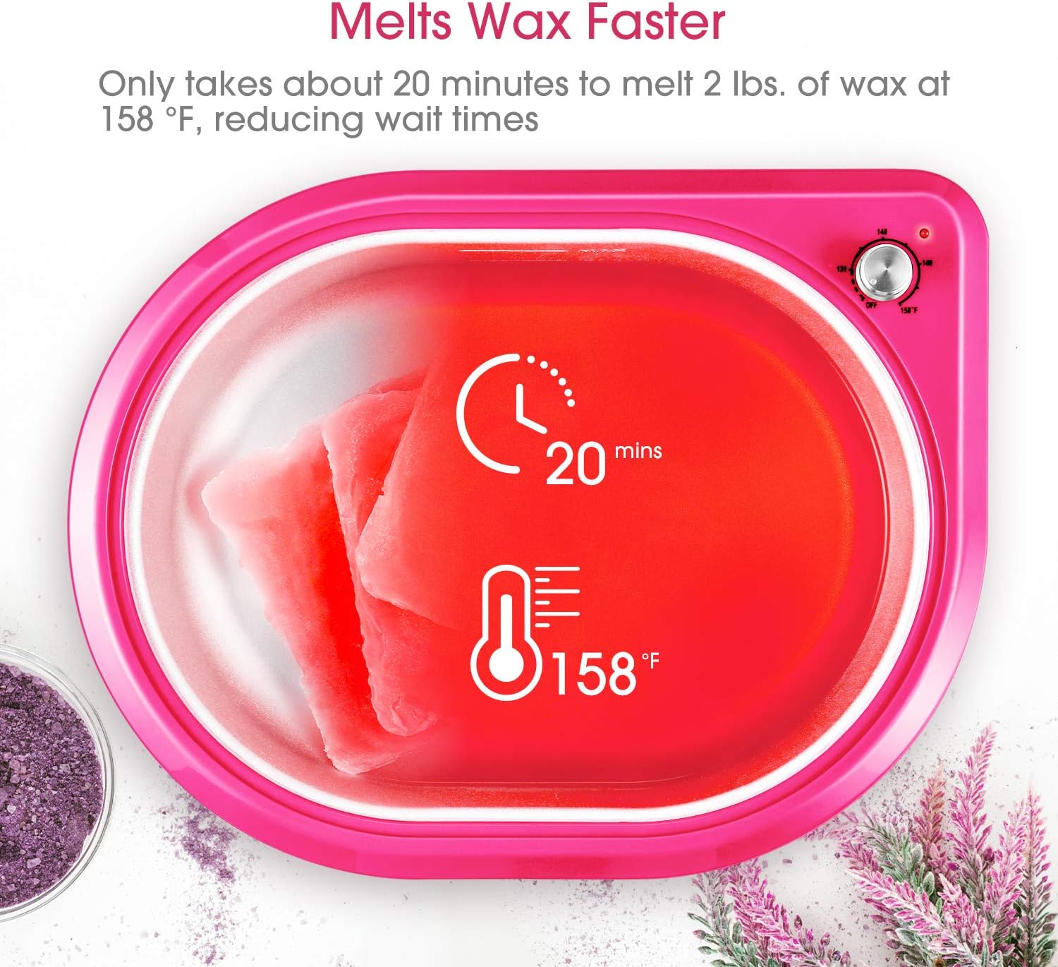 Paraffin Wax Machine for Hand and Feet, 0.5 Hour Fast Wax Meltdown Paraffin Bath Paraffin Wax Warmer Quick-Heating Paraffin Bath Spa for Smooth and Soft Skin (Red): Home & Kitchen