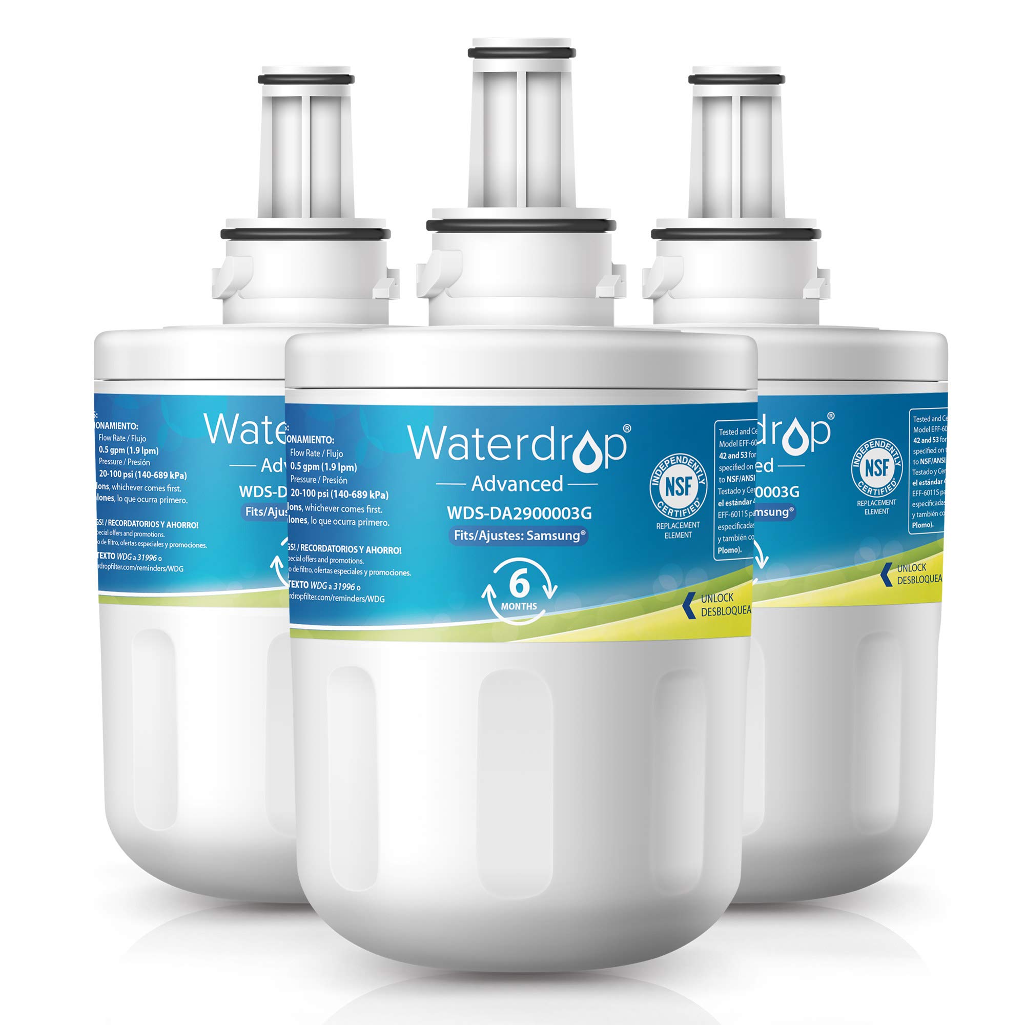 Waterdrop NSF 53&42 Certified DA2900003G Refrigerator Water Filter