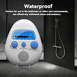 Bewinner Portable AM FM Shower Radio Waterproof Wireless Bathroom Digital view 2
