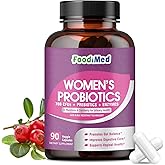Probiotics for Women Digestive Health, 70 Billion CFUs Womens Probiotic with Digestive Enzymes & Prebiotics & Cranberry for Gut, Immune & Urinary Tract Balance, Delayed-Release, 90 Veggie Capsules