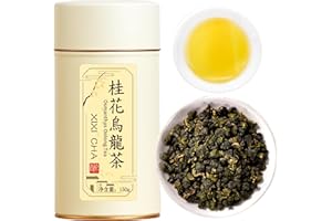XIXICHA Osmanthus Oolong Tea Taiwan Tea Oolong Tea Loose Leaf Osmanthus Fragrans Tea Sweet And Aromatic Taste 桂花乌龙茶 台湾茶 高山茶 5.29oz/150g