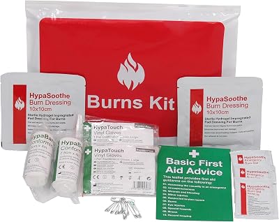 Safety First Aid Group HypaSoothe Burns First Aid Kit Small Vinyl Wallet Fully