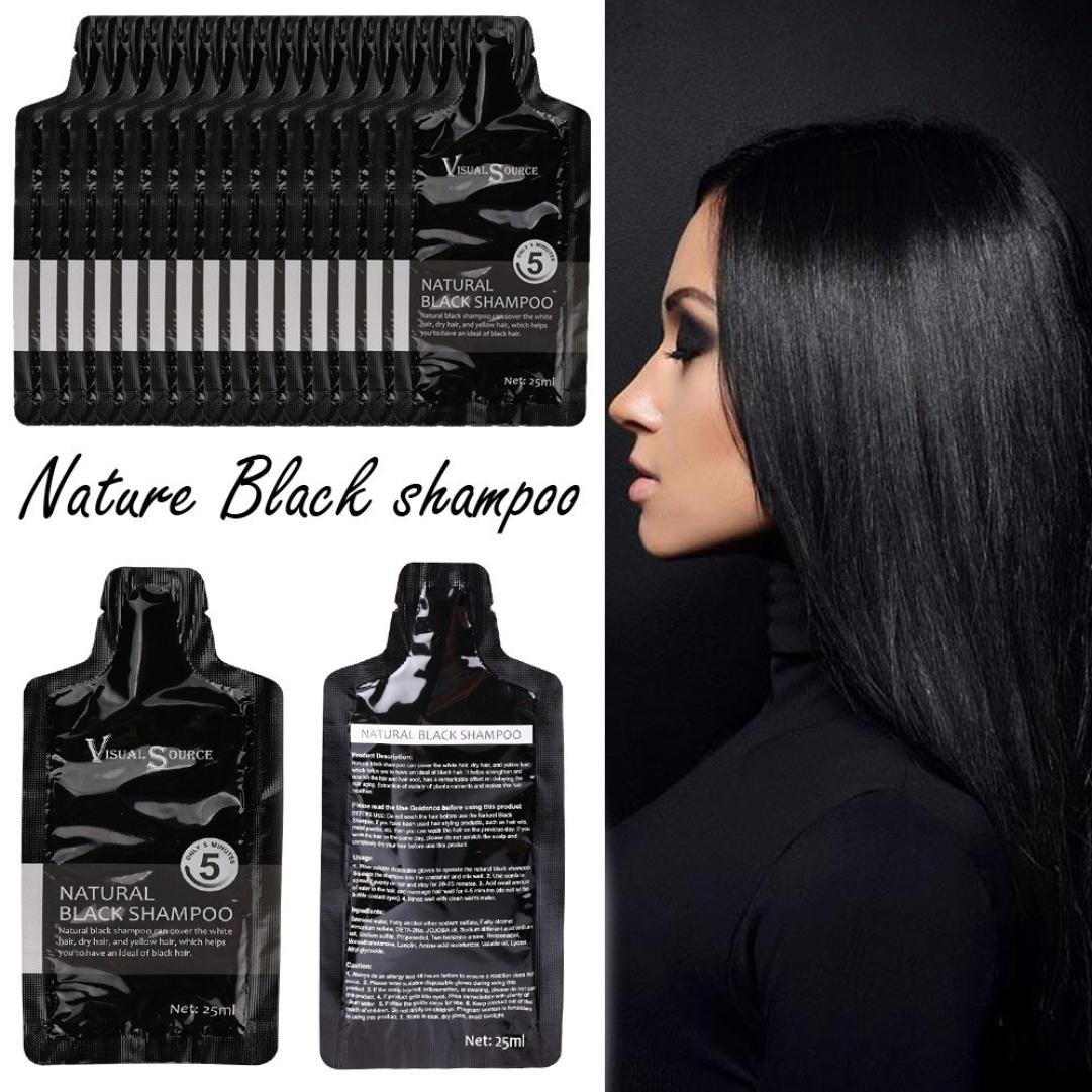 Fullfun Visualsource Natural Black Shampoo Cover White Hair Dry