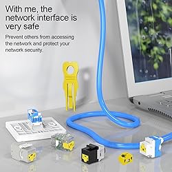 12pcs RJ45 Port Lock with 1Keys, Locking RJ45