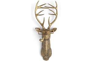 UITWMKTG Gold Animal Head Wall Decor Wall Sculpture Home Decor Statue for Living Room Office Bedroom Modern Decor for Men Wom