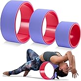 Simgoing 3 Pack ABS Yoga Wheel Set 660 Lbs Foam Roller for Back Pain & Stretching Back Wheel for Massage, Purple and Pink Set