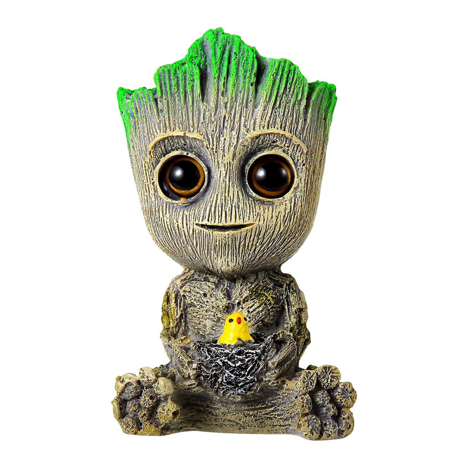 ZPLASK Fish Tank Bubbler, Fish Tank Decorations, Fish Tank Accessories, Fish Tank Ornaments Air Bubbler Resin Groot Crafts with Air Bubbler Stone for Aquarium Fish Tank Decor