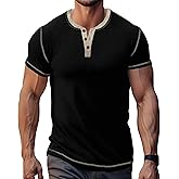 LOGEEYAR Men's Henley Shirts Short Sleeve Basic Casual Shirt Lightweight Button T-Shirts