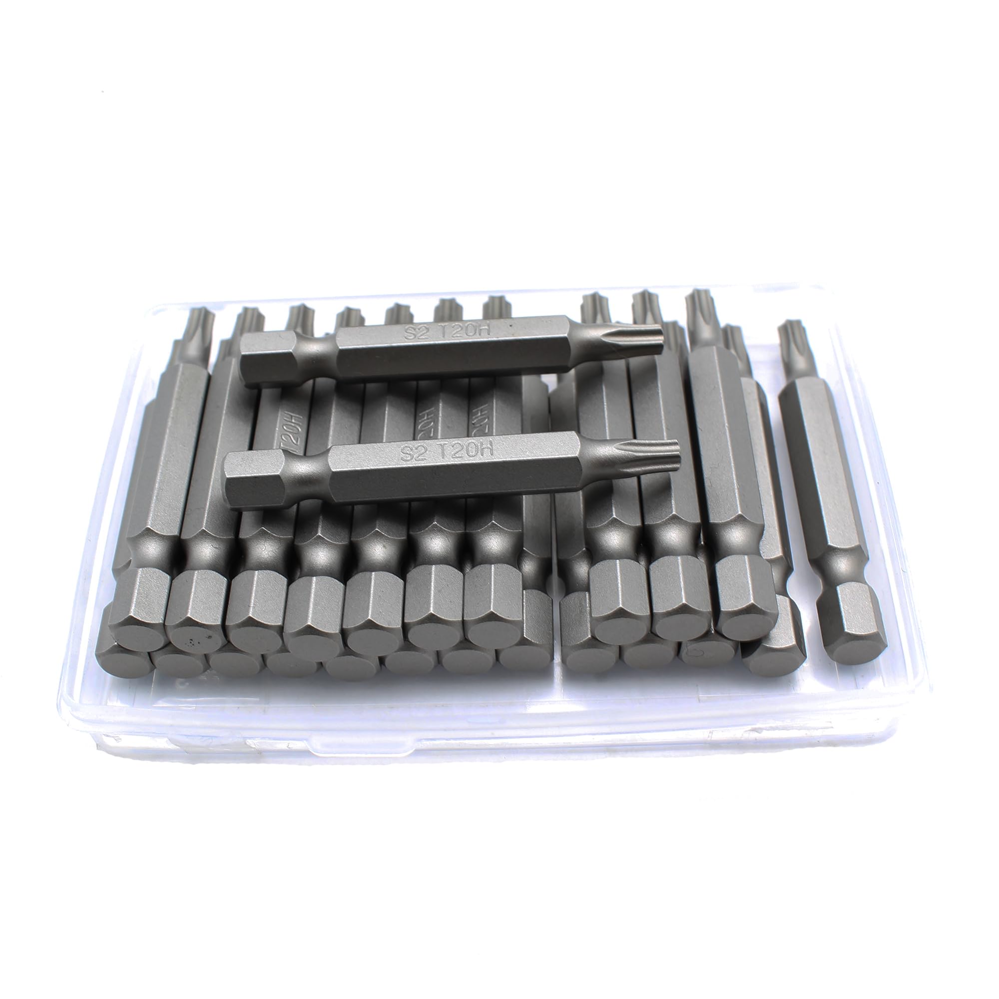 TEMO 25pc T20H Tamper Proof Security Torx 2-Inch (50mm) Screwdriver Insert Bits