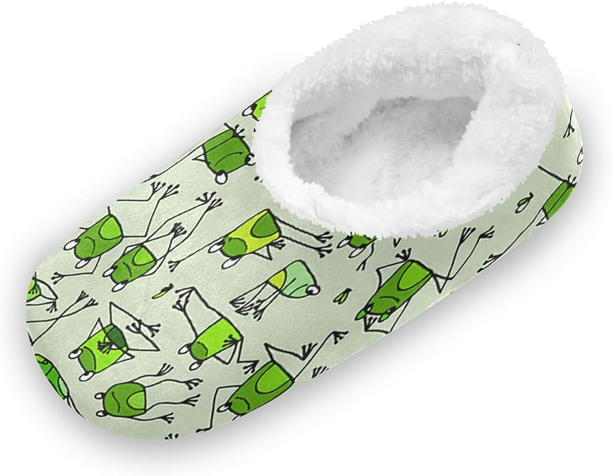FORMEETY Cute Animal Frog Pattern House Slippers for Women