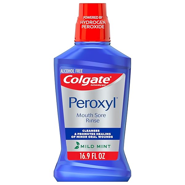 COLGATE PEROXYL ANTISEPTIC MOUTHWASH AND MOUTH SORE RINSE,...