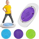 Maze Balance Board for Kids, 3 Replaceable Labyrinth Boards 140lbs Capacity - Sensory Integration &amp; Proprioceptive Training Wobble Board for Therapy/Ski/Surf Prep