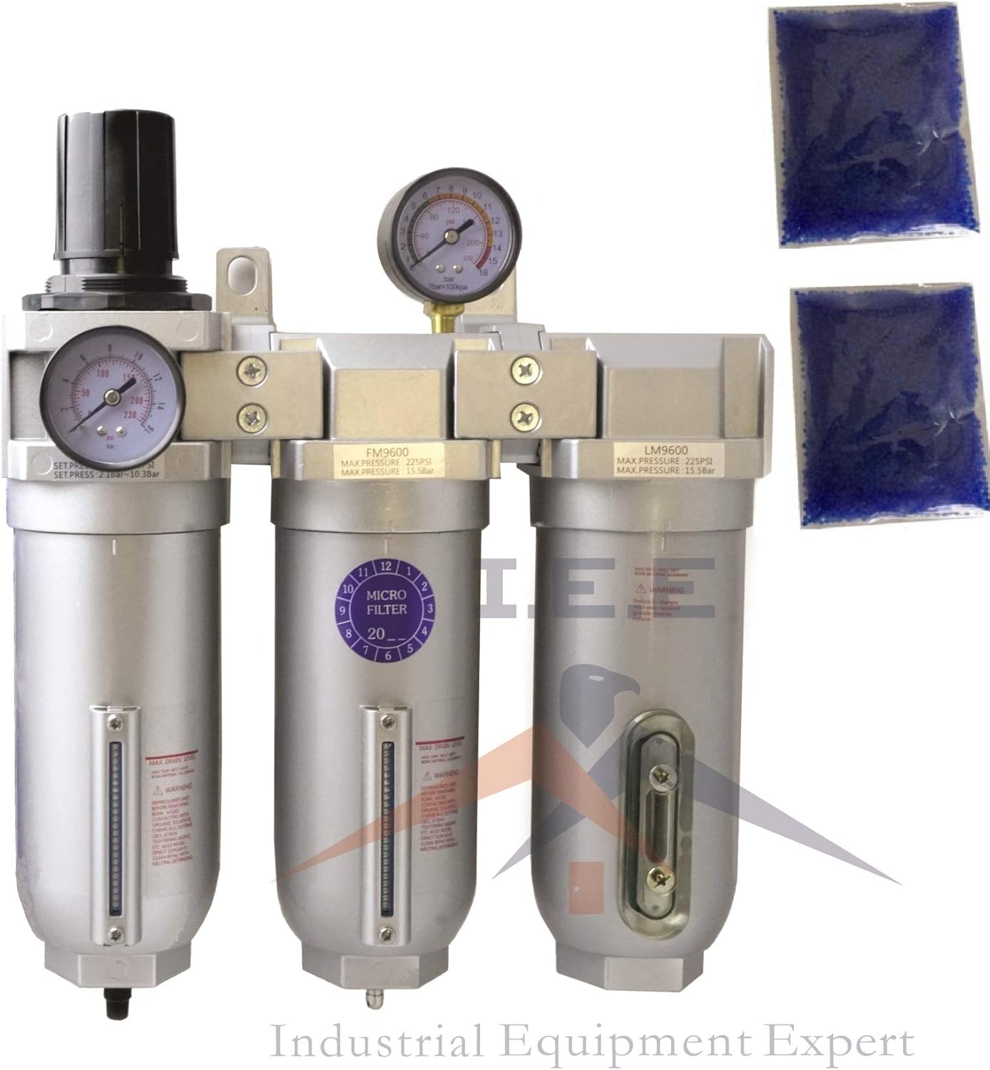 1" COMPRESSED AIR PARTICULATE FILTER WATER TRAP/PRESSURE