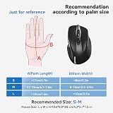 TECKNET Bluetooth Mouse Rechargeable Tri-Mode 4800DPI Silent 6 Button Black view 7